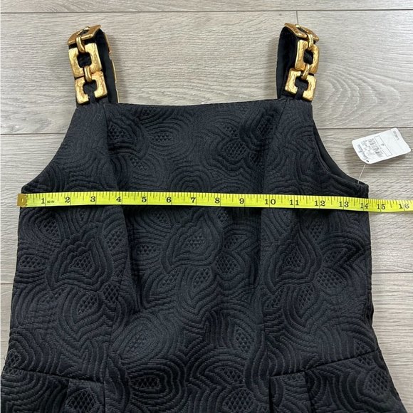 Kay Unger Black Gold Hardware Cocktail Holiday Party Dress - Picture 15 of 15